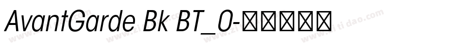 AvantGarde Bk BT_0字体转换